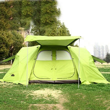 Load image into Gallery viewer, Upgraded version!6-8 people fully automatic camping family large two-bedroom with plus snow skirt in green and blue color