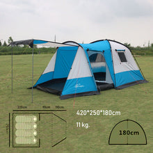 Load image into Gallery viewer, Tent 4 seater camping steel double layer tourist tent