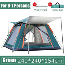 Load image into Gallery viewer, 6-7 People Large Tent Quick Setup Family Tent Outdoor Camping tent foldable folding tents two layer backpack tents sunshade
