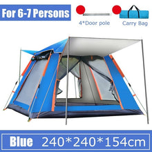 Load image into Gallery viewer, 6-7 People Large Tent Quick Setup Family Tent Outdoor Camping tent foldable folding tents two layer backpack tents sunshade
