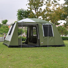 Load image into Gallery viewer, One hall two bedroom ultralarge 8-12 person use double layer rainproof waterproof fimily party tent
