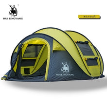 Load image into Gallery viewer, HUI LINGYANG Tent outdoor automatic Tents throwing pop up waterproof camping hiking tent waterproof large family tents
